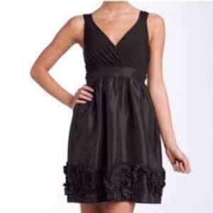 Max & Cleo Black Rosette Cocktail Party‎ Dress Size 4